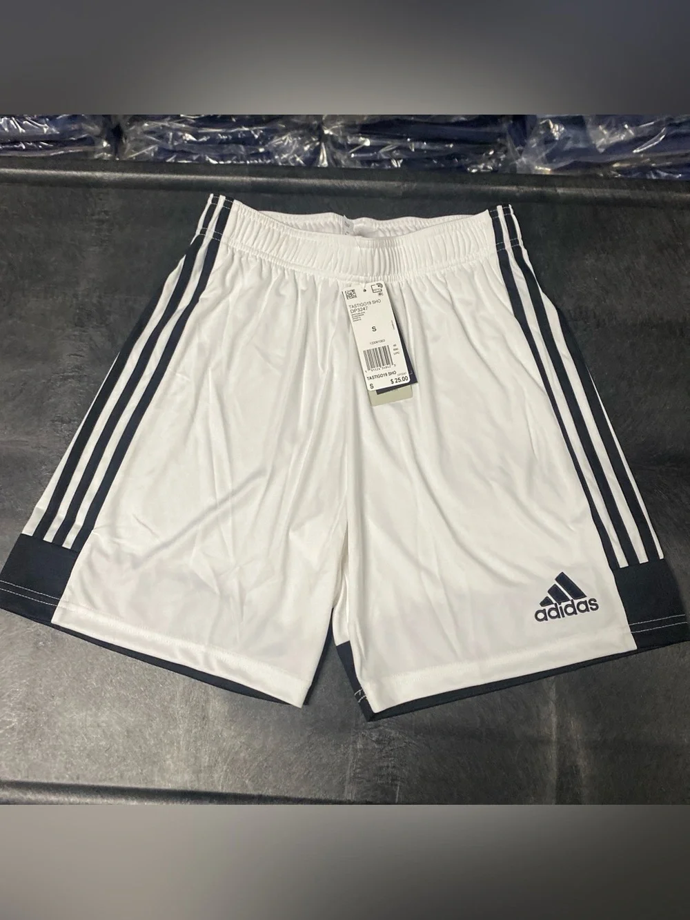 Adidas Tastigo 19 Soccer Shorts Men’s Small White Black Climalite NWT (DP3247)